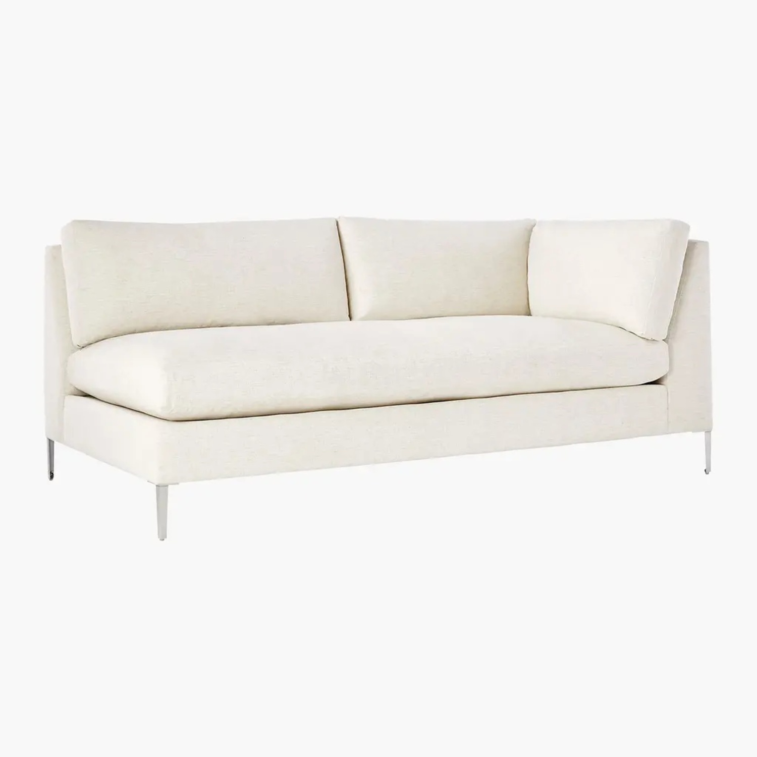CB2 Decker Off White Chaise Lounge Sofa - image-4