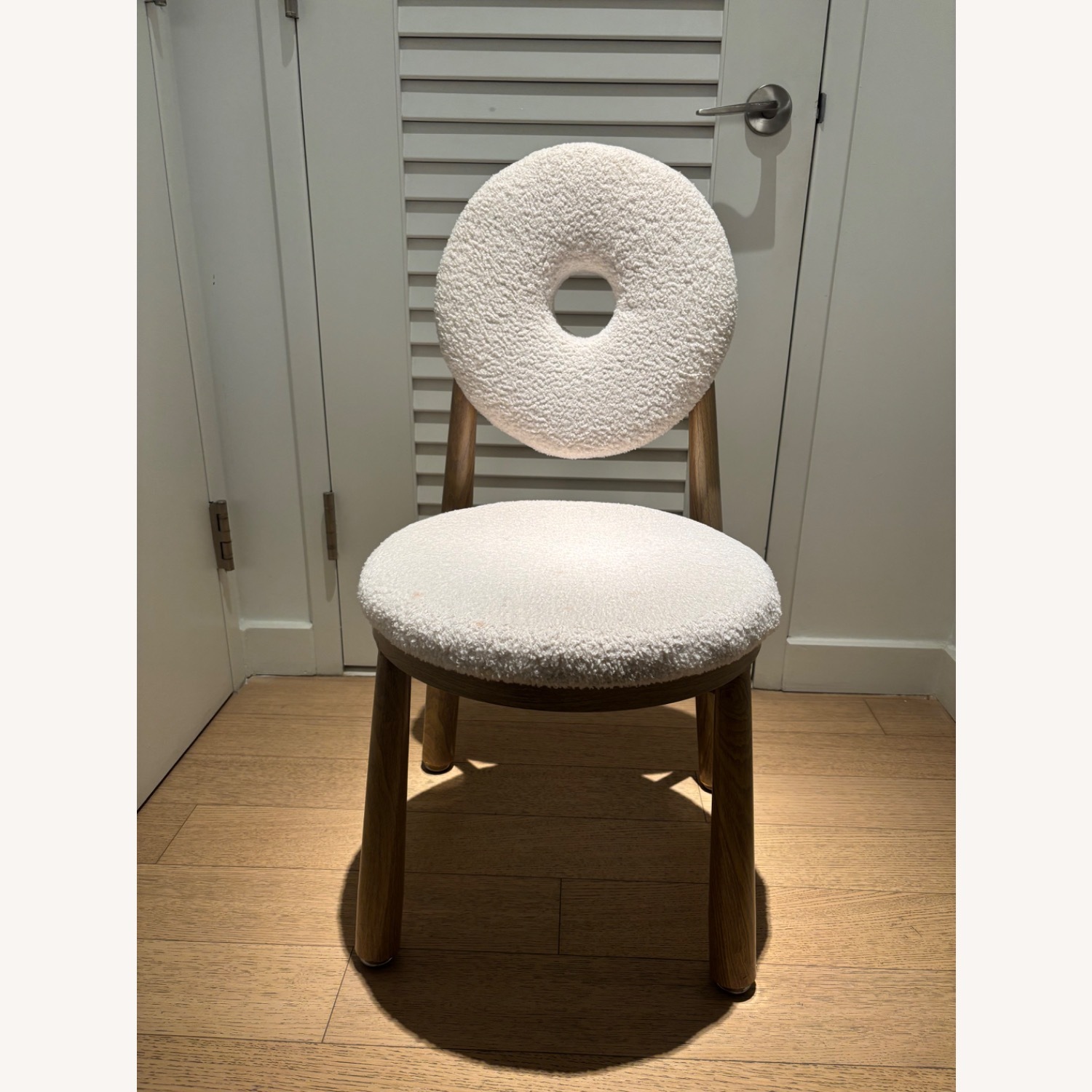 White Wood Dining Chair - image-1