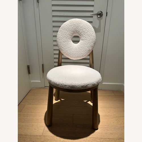 Used White Wood Dining Chair for sale on AptDeco