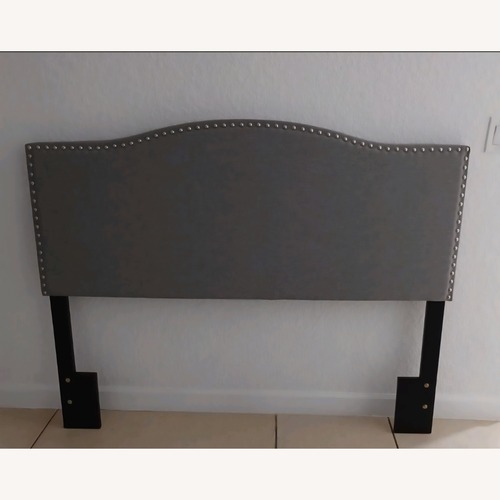 Used Wayfair Willa Arlo Interiors Light Gray Wood Headboard for sale on AptDeco