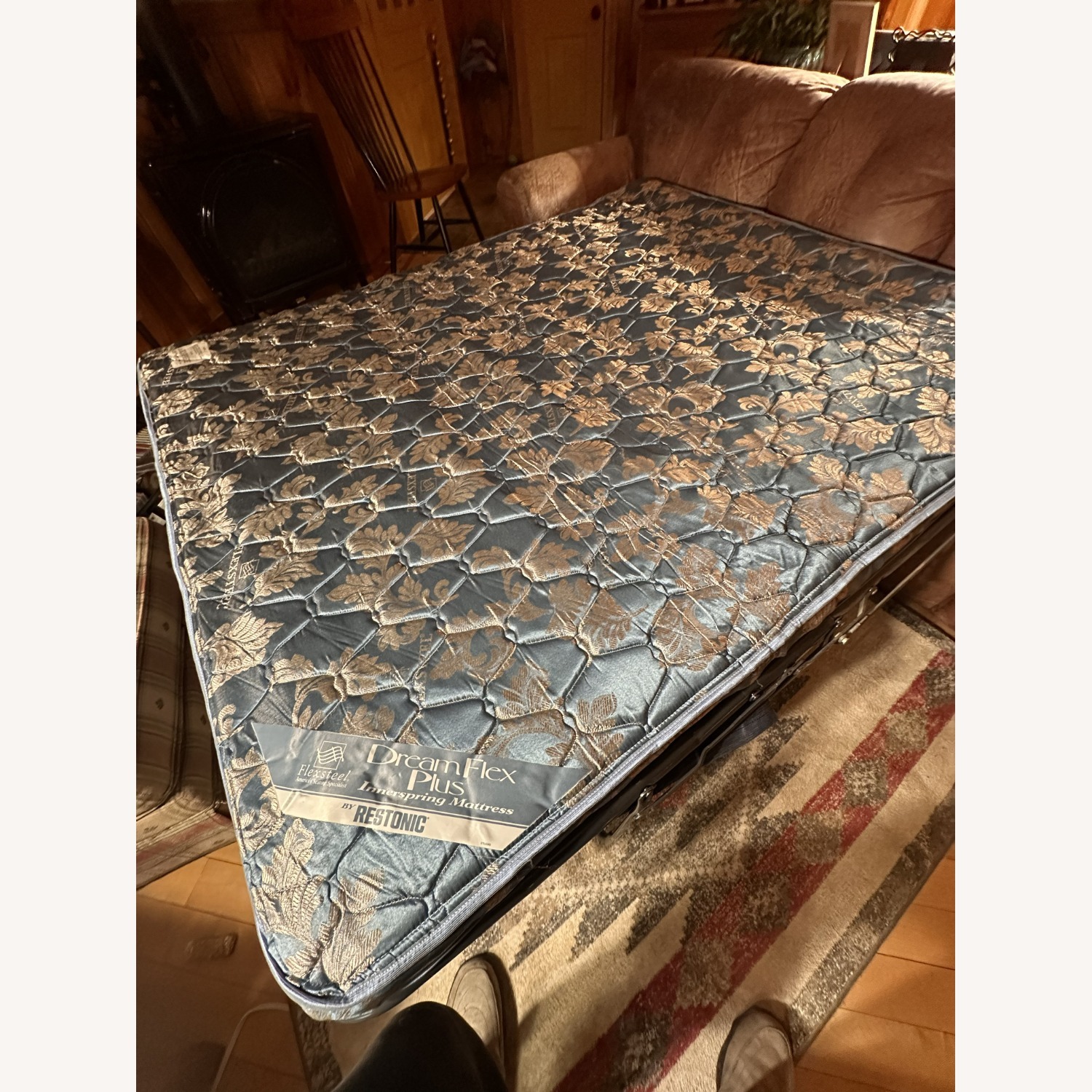 Flexsteel Light Brown Leather Sleeper Sofa - image-6