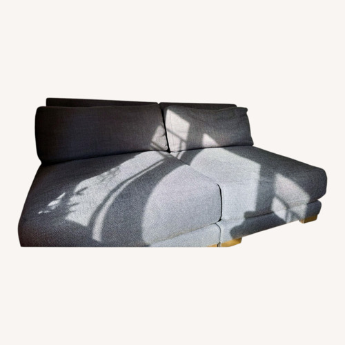 Used CB2 Dark Gray Fabric Sectional Sofa for sale on AptDeco