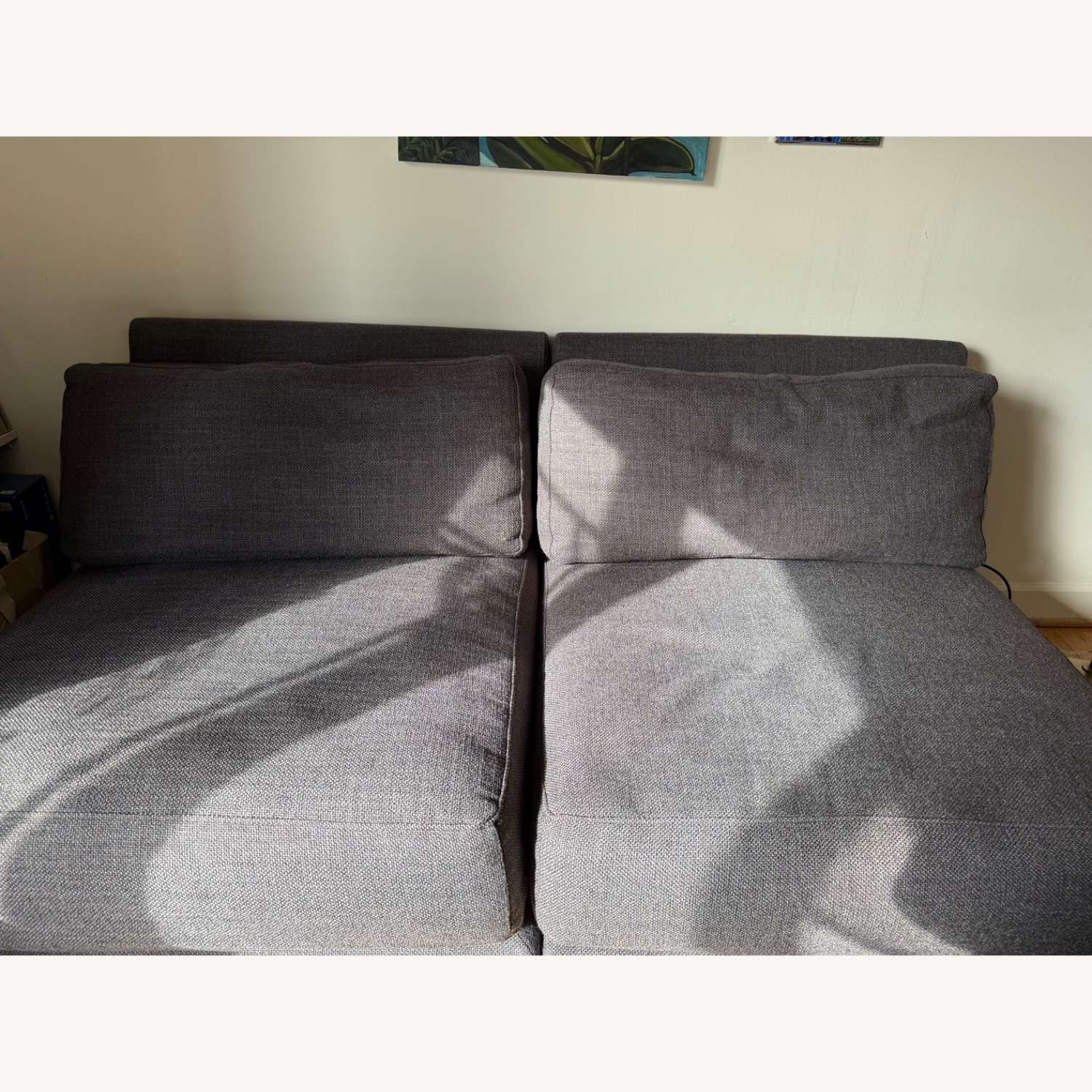 CB2 Dark Gray Fabric Sectional Sofa - image-2