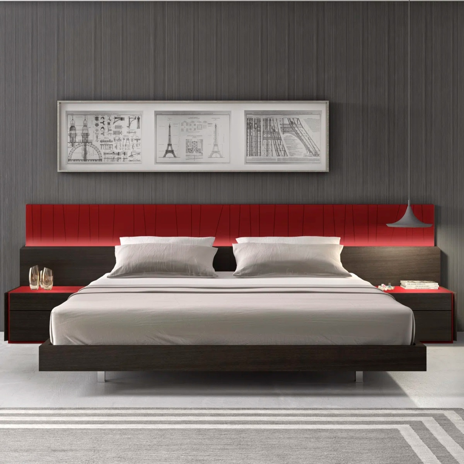 Wade Logan Mcgruder Red Wood King Bed  - image-8