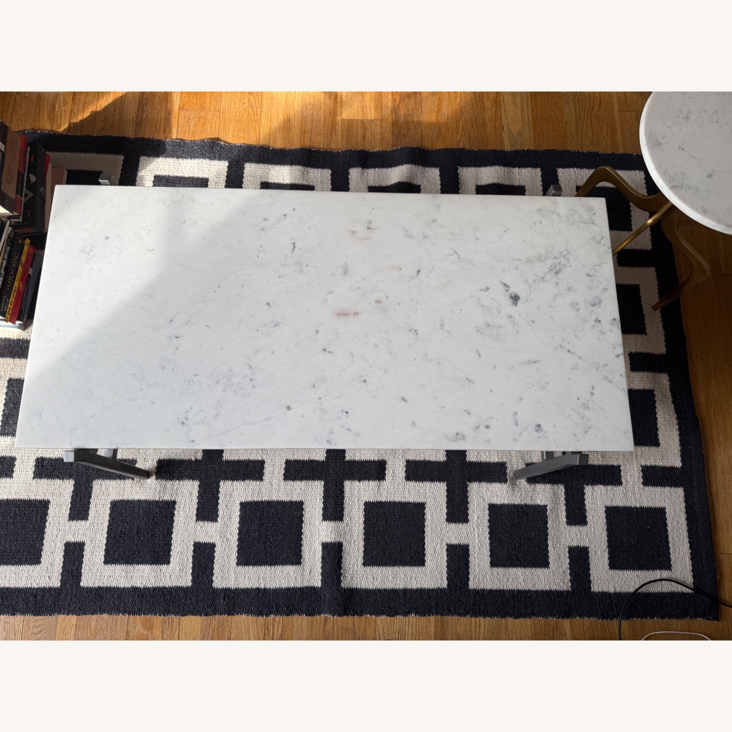 CB2 Slab White Marble Top Coffee Table  - image-2