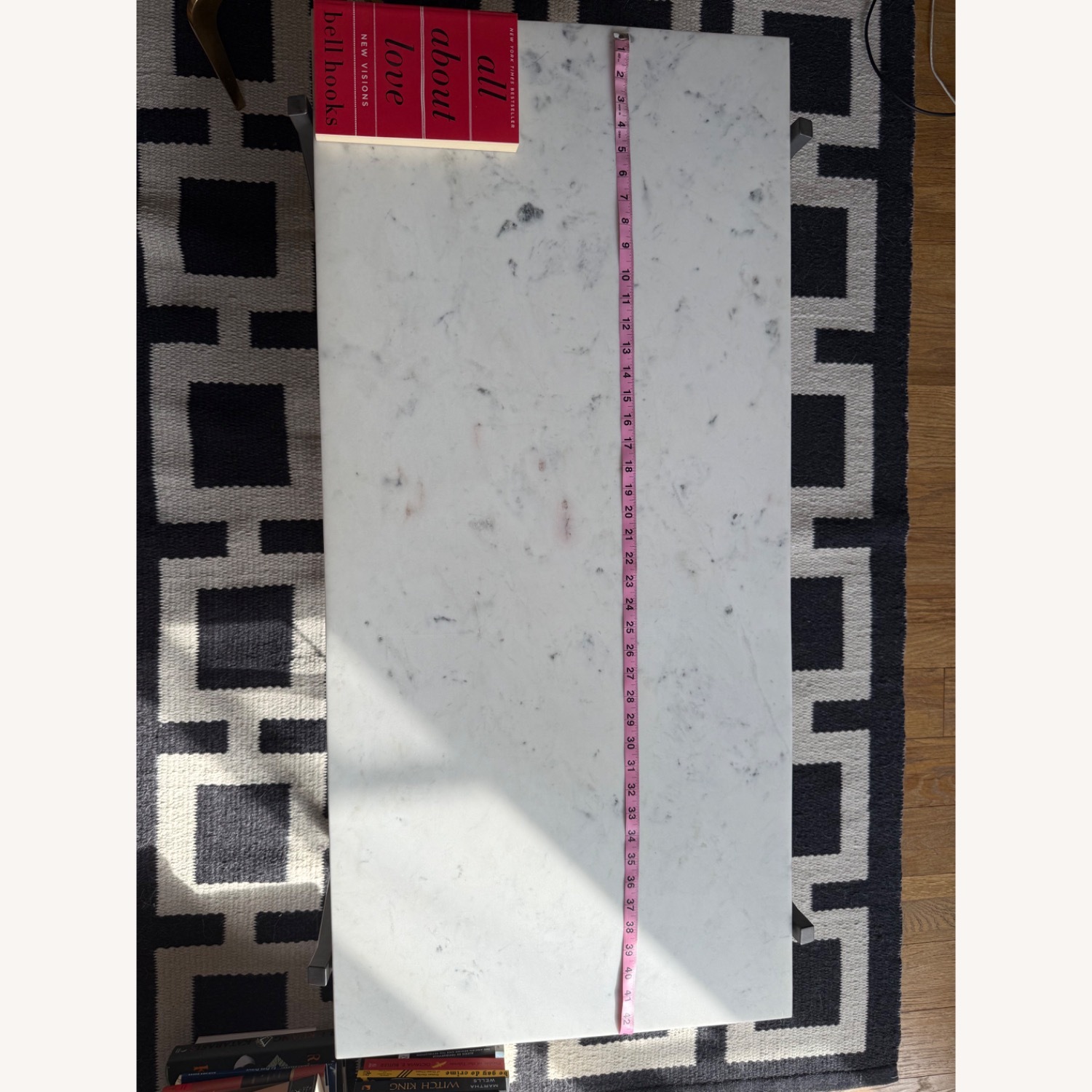 CB2 Slab White Marble Top Coffee Table  - image-4