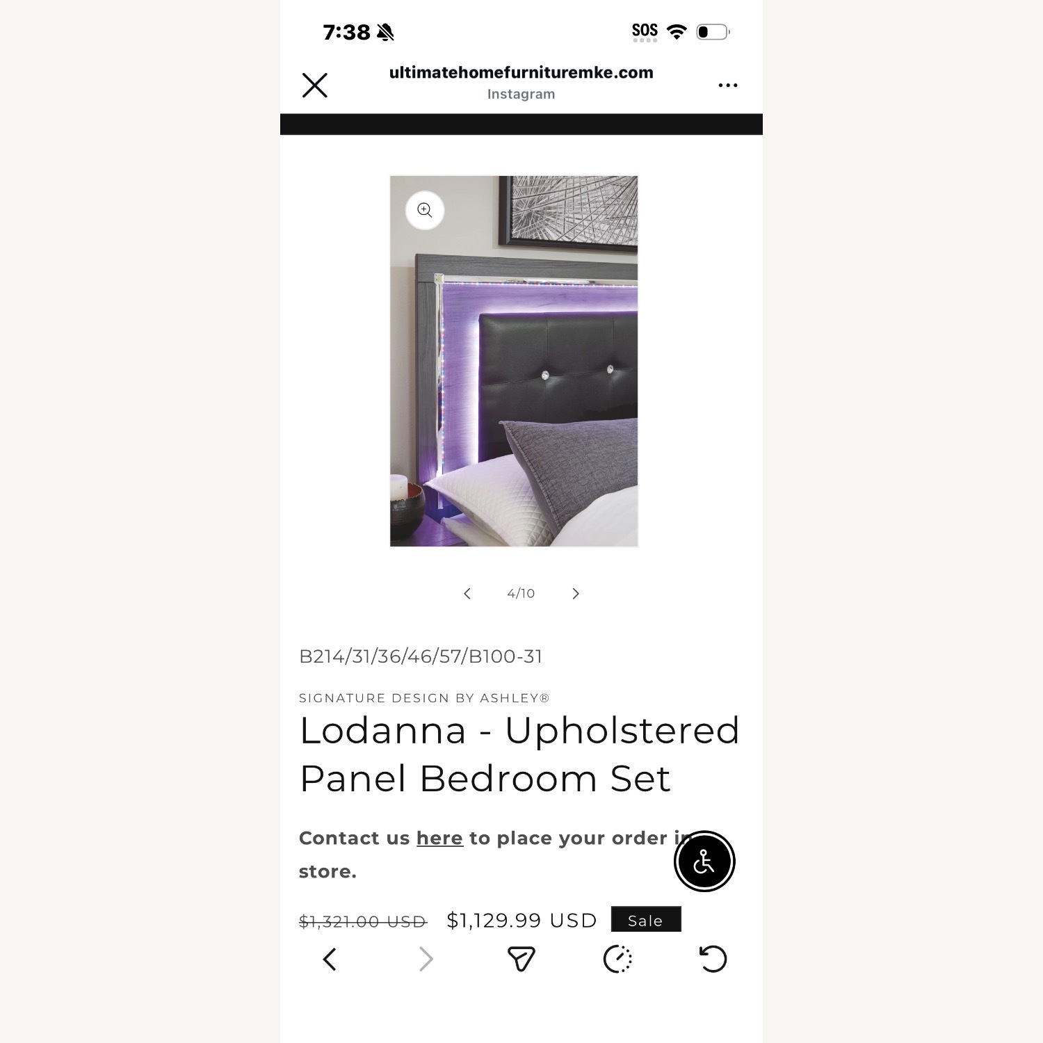 Ashley Furniture Wood Headboard Full Size - image-3