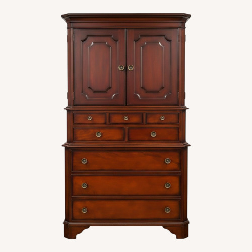Used Walter E. Smithe Dark Brown Wood Armoire for sale on AptDeco