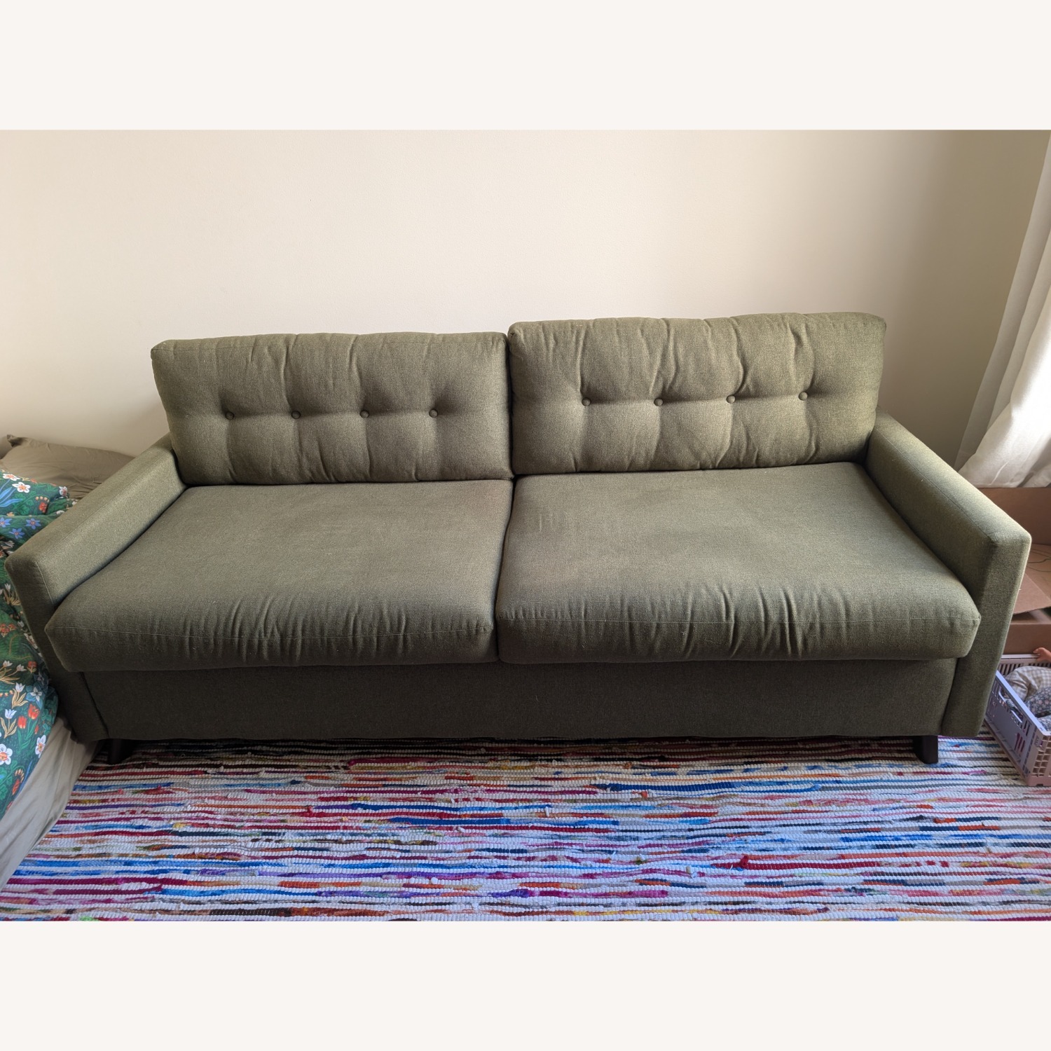 Joybird Hopson Olive Green Sleeper Sofa - image-1
