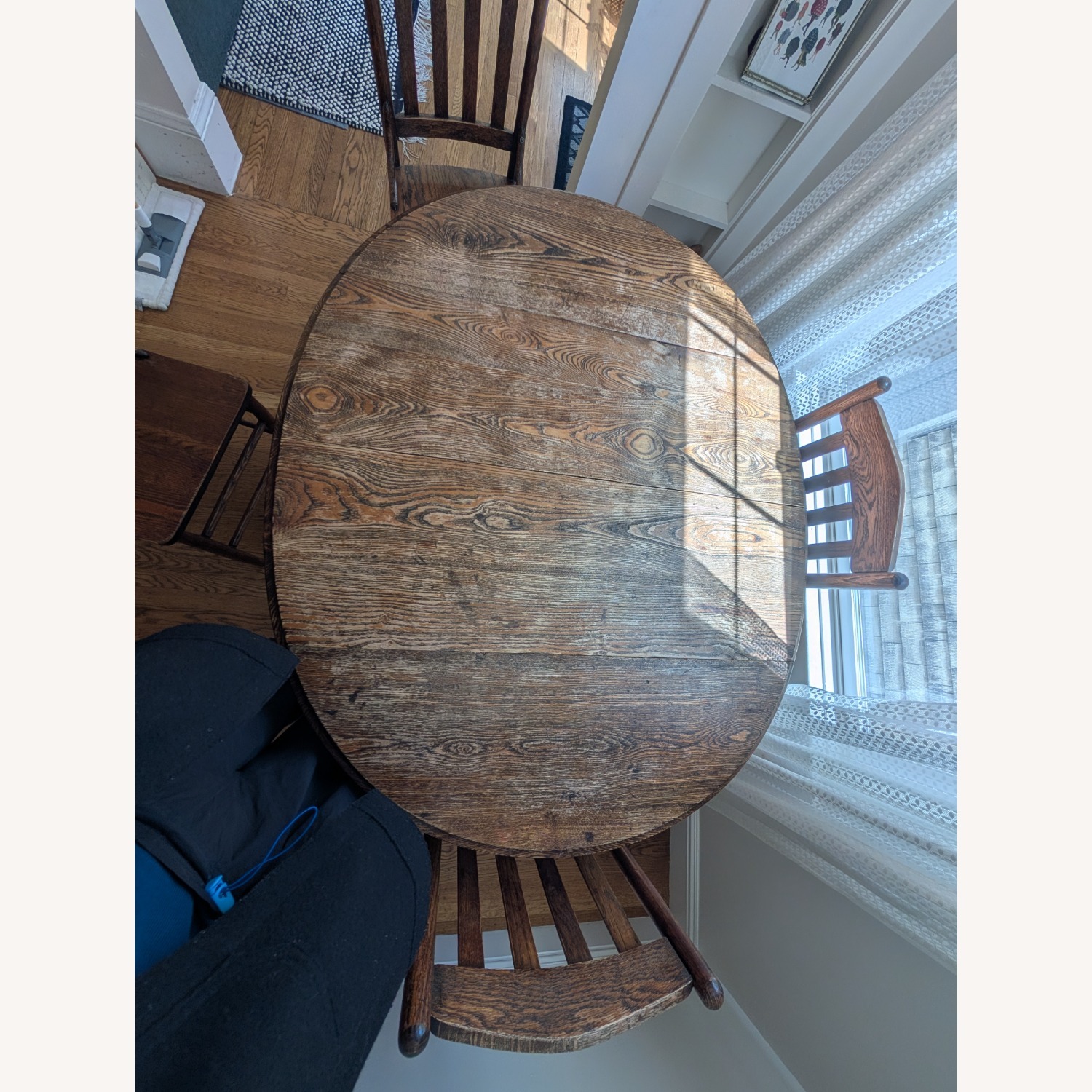 Solid Wood Vintage Dining Table and Chairs - image-1