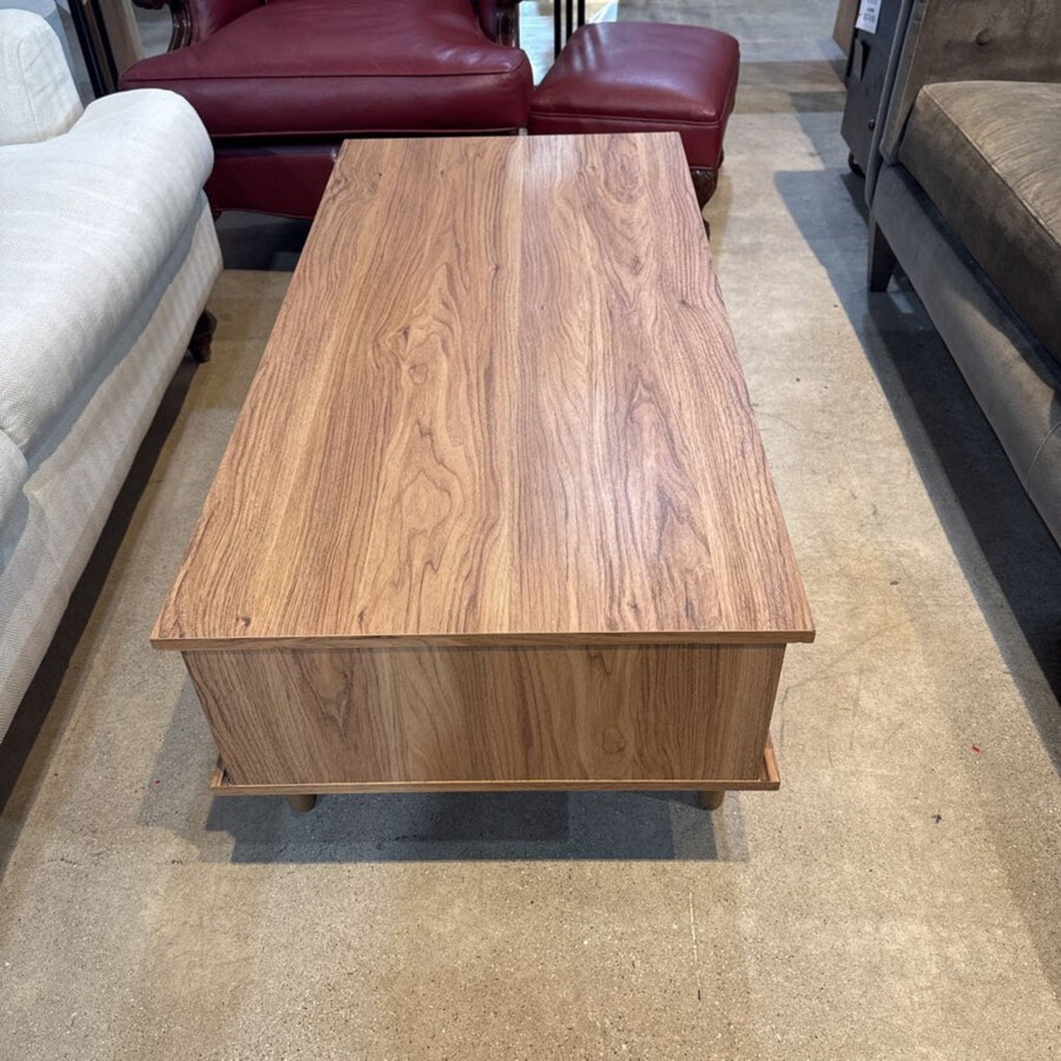 Laminate w Divided Under Storage Coffee Table - image-3