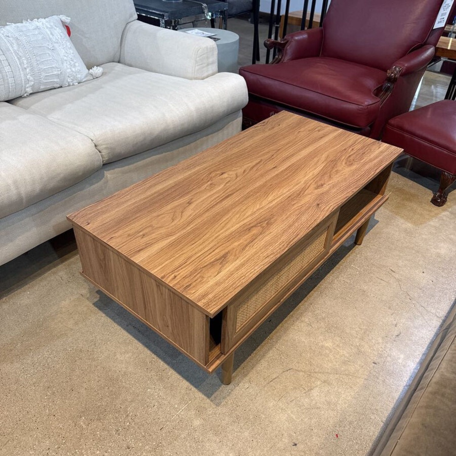 Laminate w Divided Under Storage Coffee Table - image-2