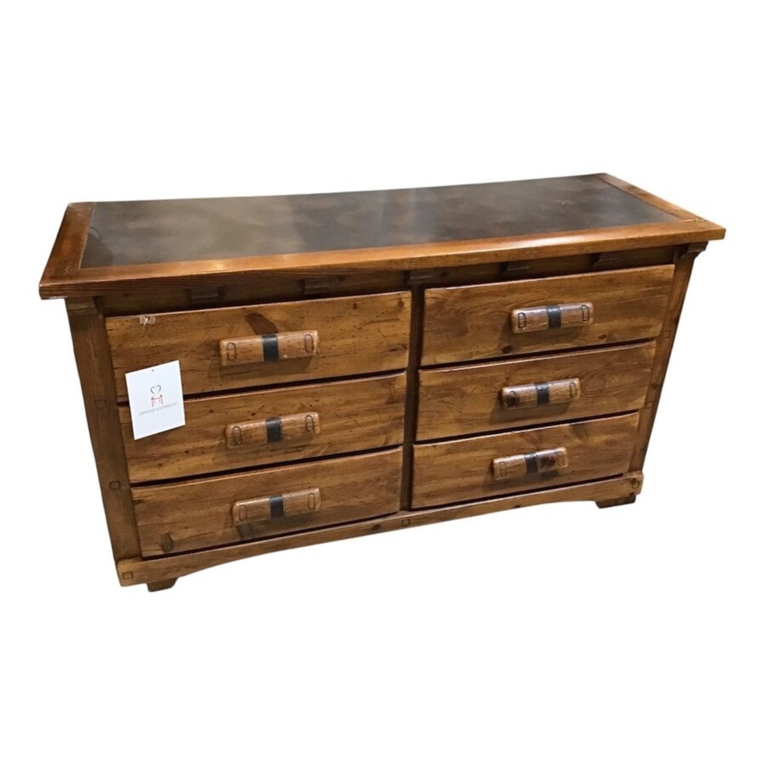 Links-Taylor Rawhide Wagon Wheel 6-Drawer Dresser - image-1