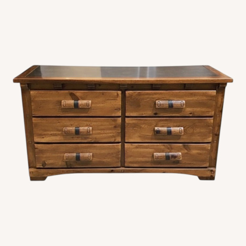 Used Links-Taylor Rawhide Wagon Wheel 6-Drawer Dresser for sale on AptDeco