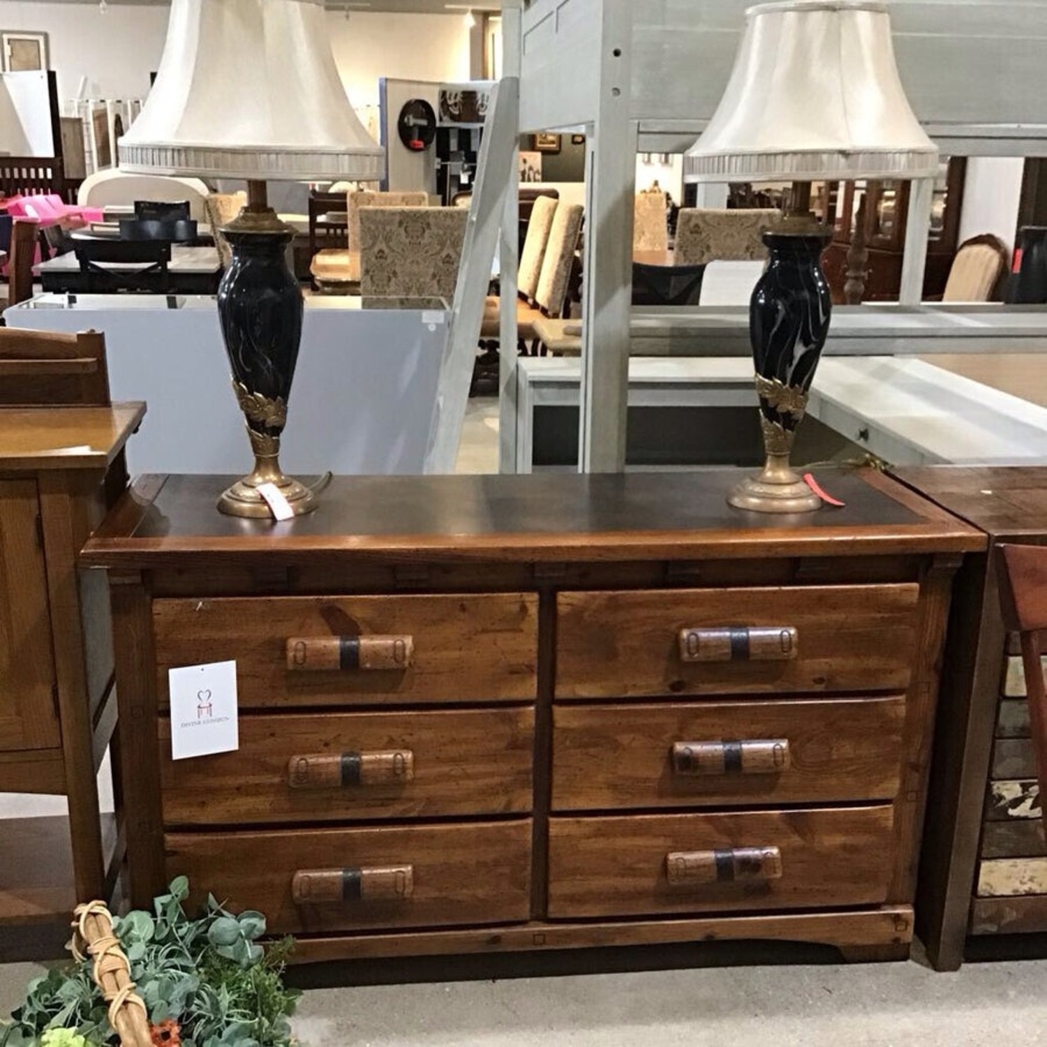 Links-Taylor Rawhide Wagon Wheel 6-Drawer Dresser - image-2