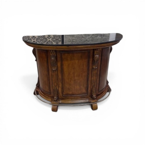 Used Eastern Legends Marble Top Demilune Bar for sale on AptDeco