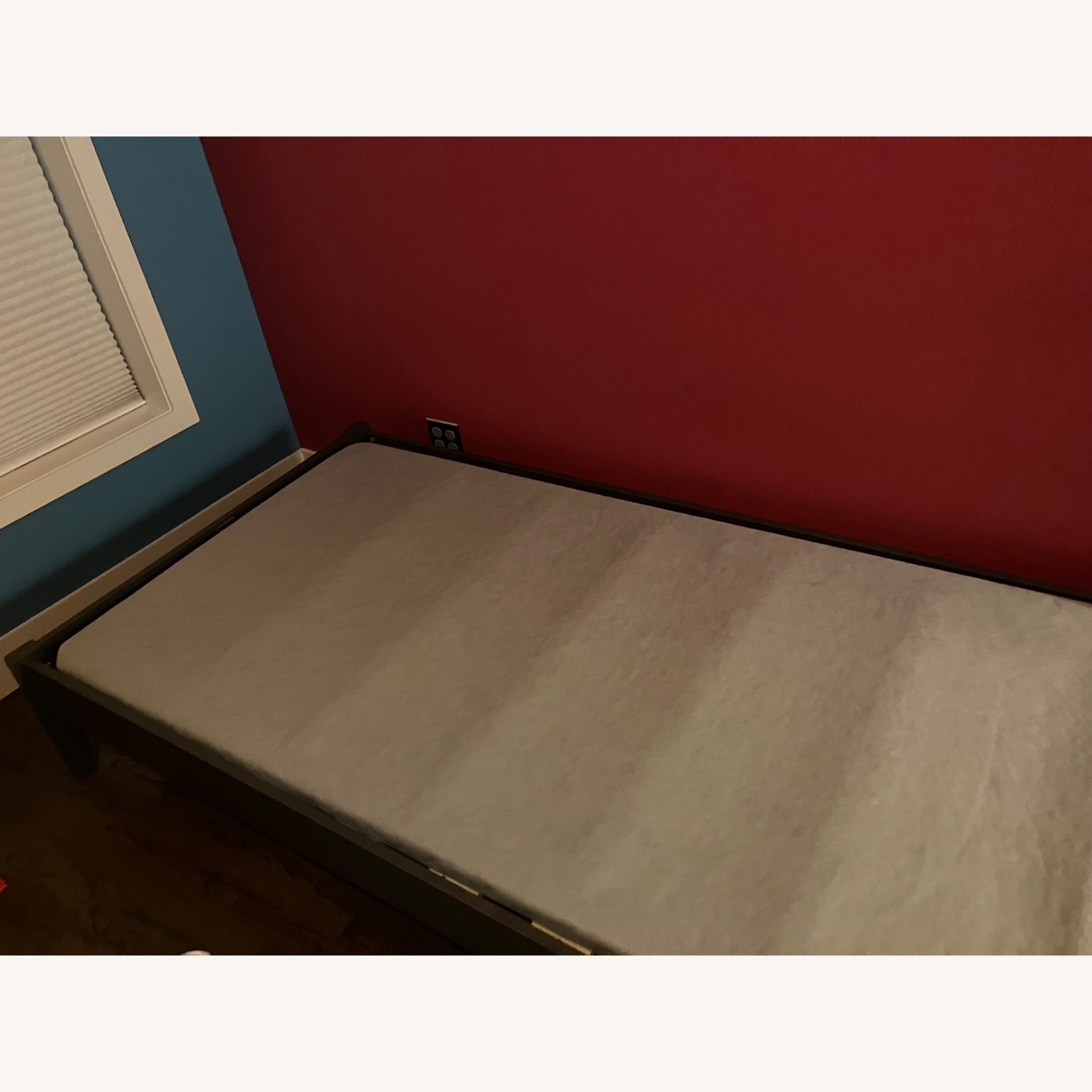 Dark Gray Wood Twin Bed - image-6