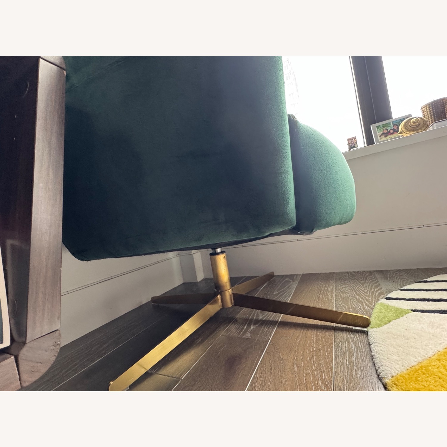 Target Morpho Swivel Forest Green Velvet Chair - image-3