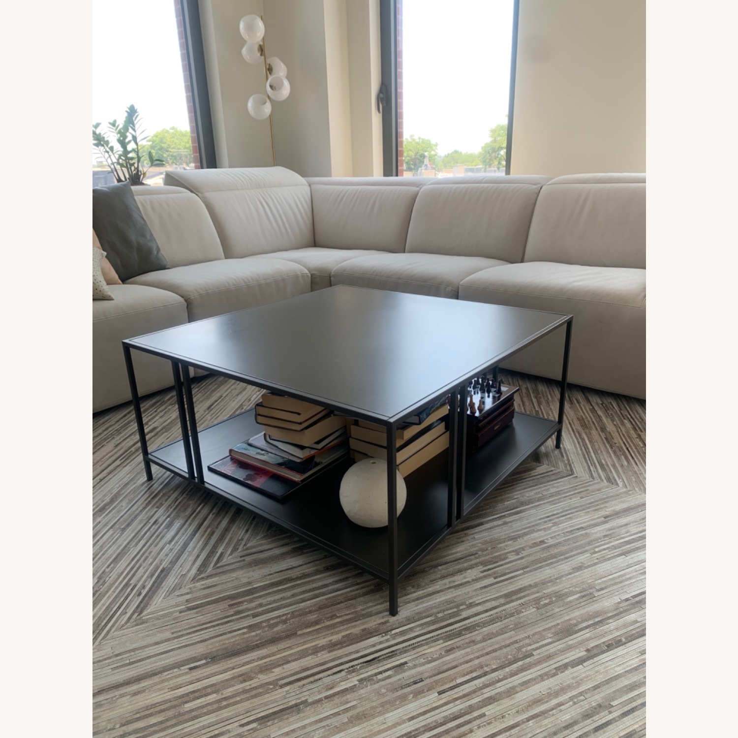 West Elm Profile Black Iron Coffee Table - image-1