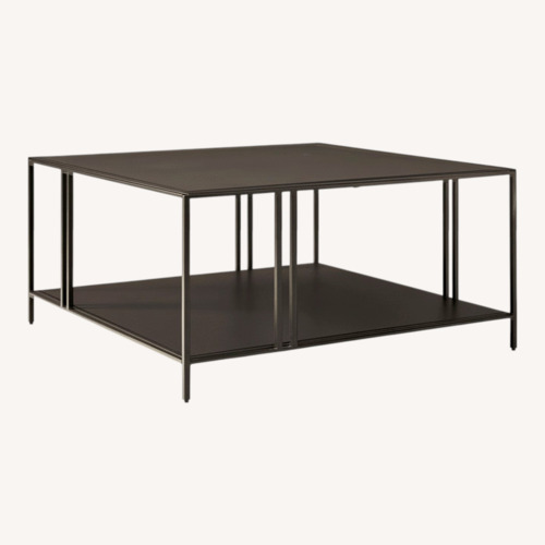 Used West Elm Profile Black Iron Coffee Table for sale on AptDeco