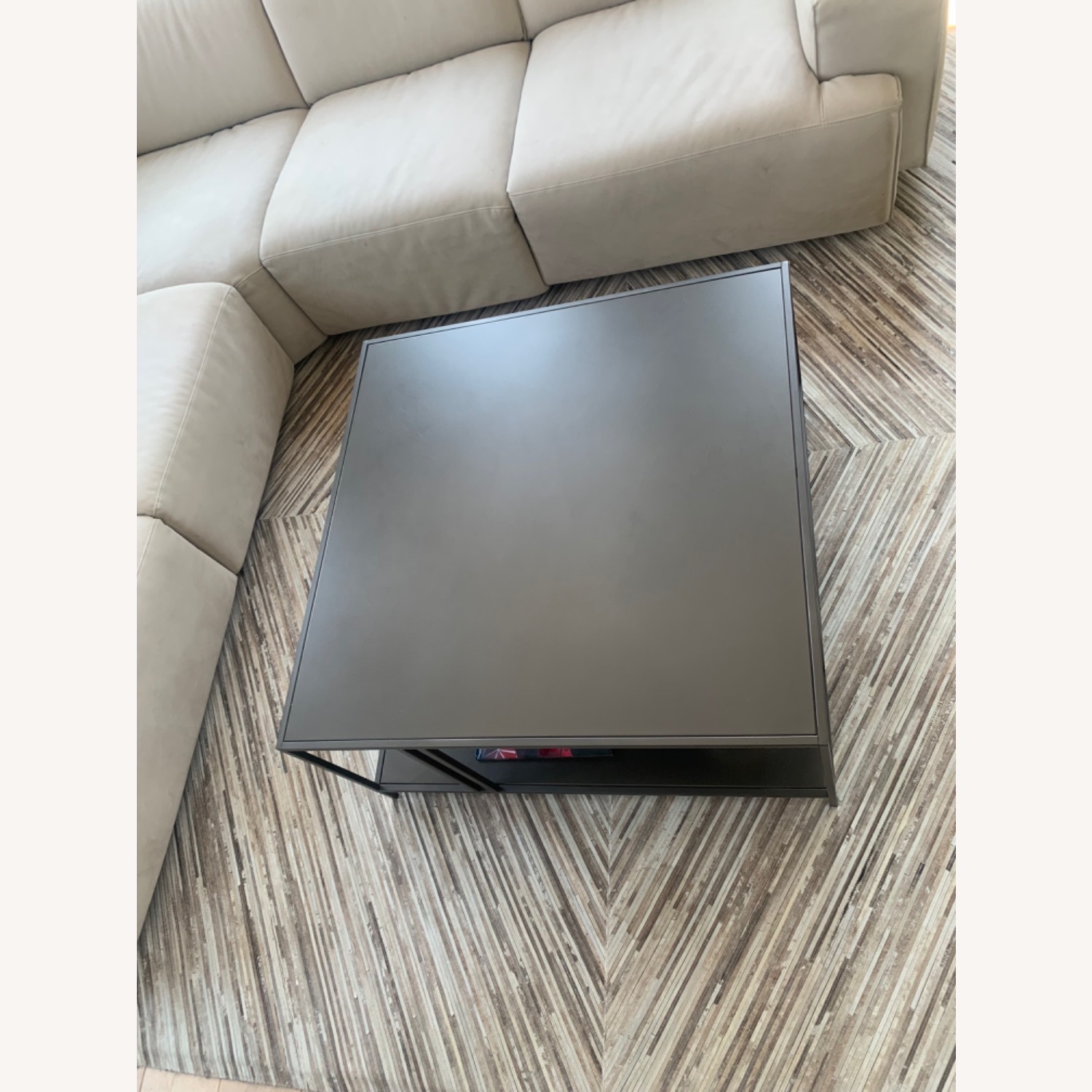 West Elm Profile Black Iron Coffee Table - image-2