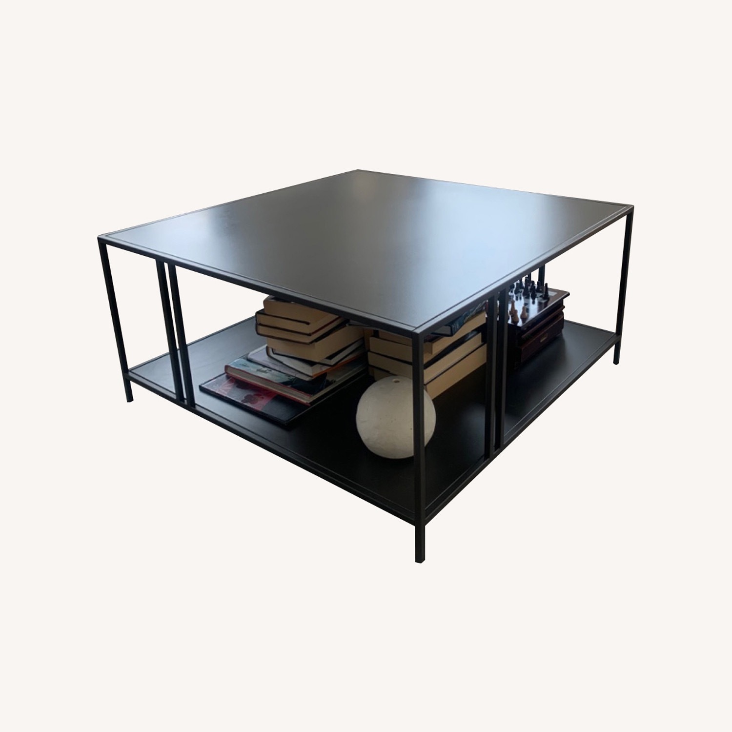 West Elm Profile Black Iron Coffee Table - image-4