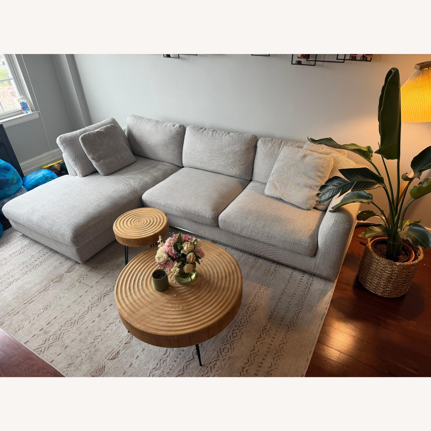 Ashley Furniture Sofa Light Brown 3 + Right chaise - image-3