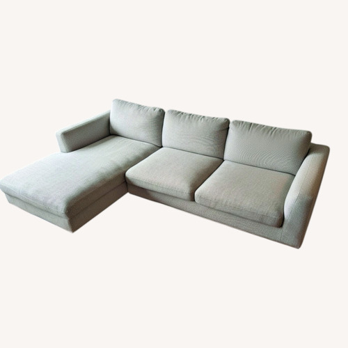 Used Ashley Furniture Sofa Light Brown 3 + Right chaise for sale on AptDeco