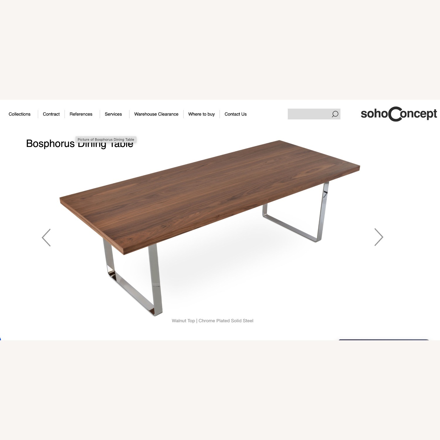 sohoConcept Dark Brown Wood Dining Table - image-1
