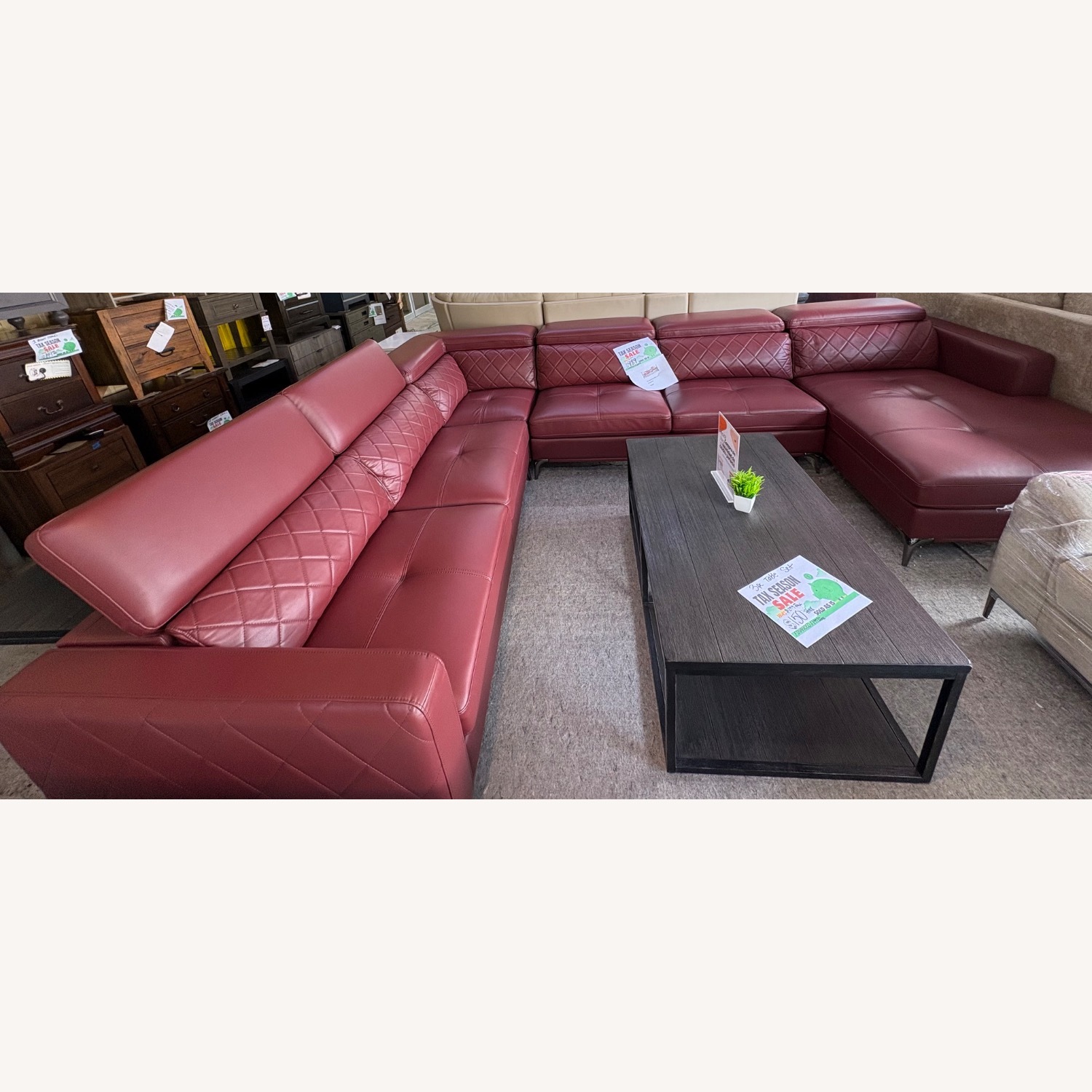 Rooms To Go Via Sorrento Red 4 Pc Sectional - image-2