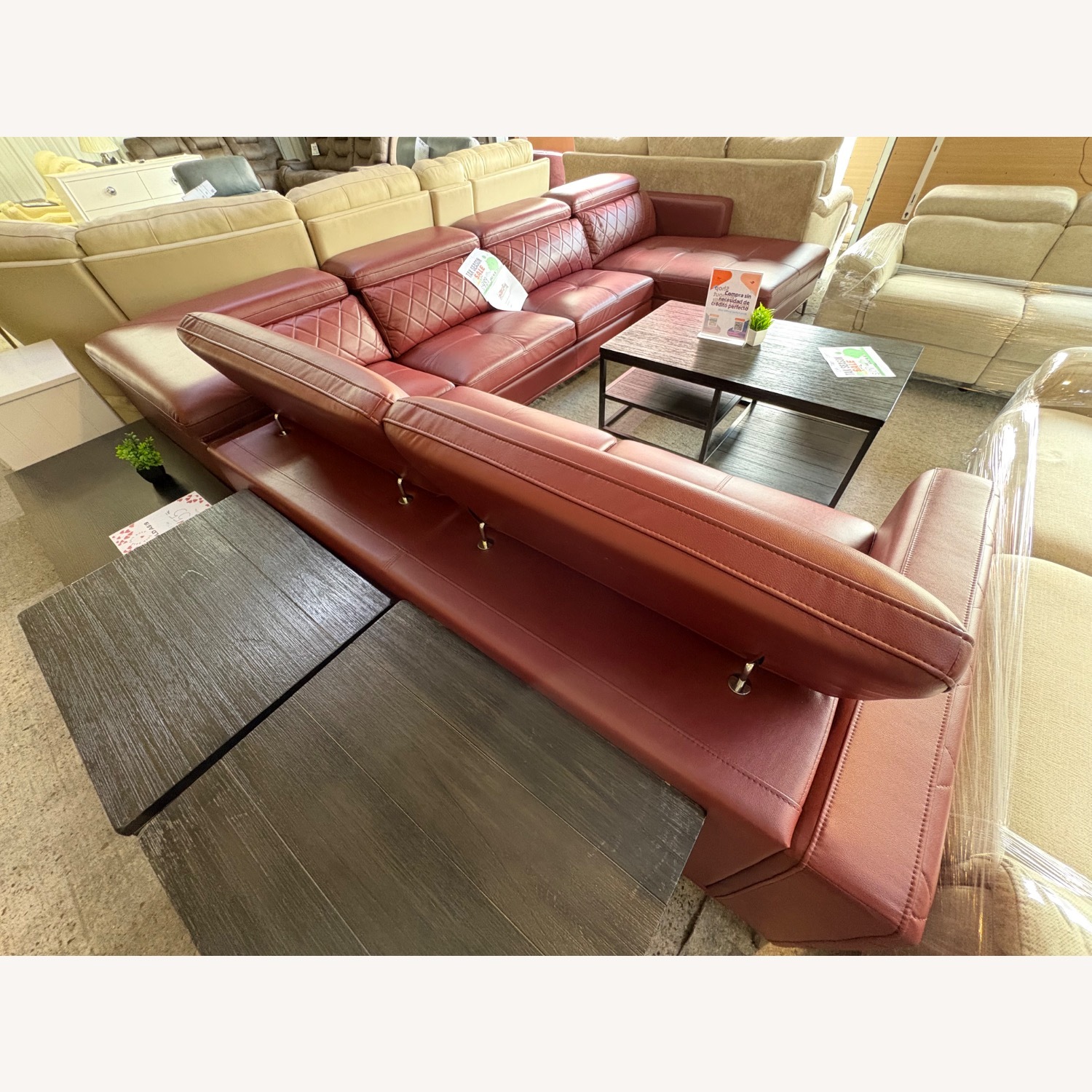 Rooms To Go Via Sorrento Red 4 Pc Sectional - image-4