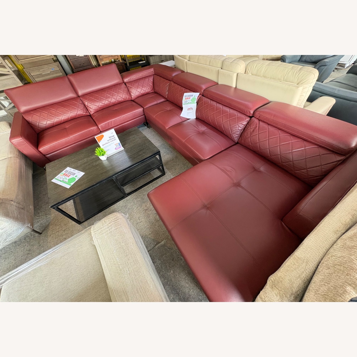 Rooms To Go Via Sorrento Red 4 Pc Sectional - image-3