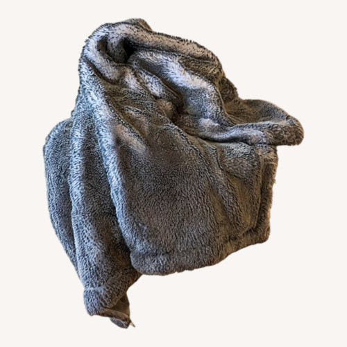 Used Arhaus Light Gray Fabric Throw for sale on AptDeco