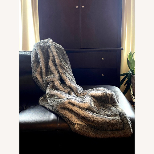 Used Arhaus Light Gray Fabric Throw for sale on AptDeco