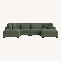 Wayfair Latitude Run Green Fabric 3+ Seater Sofa