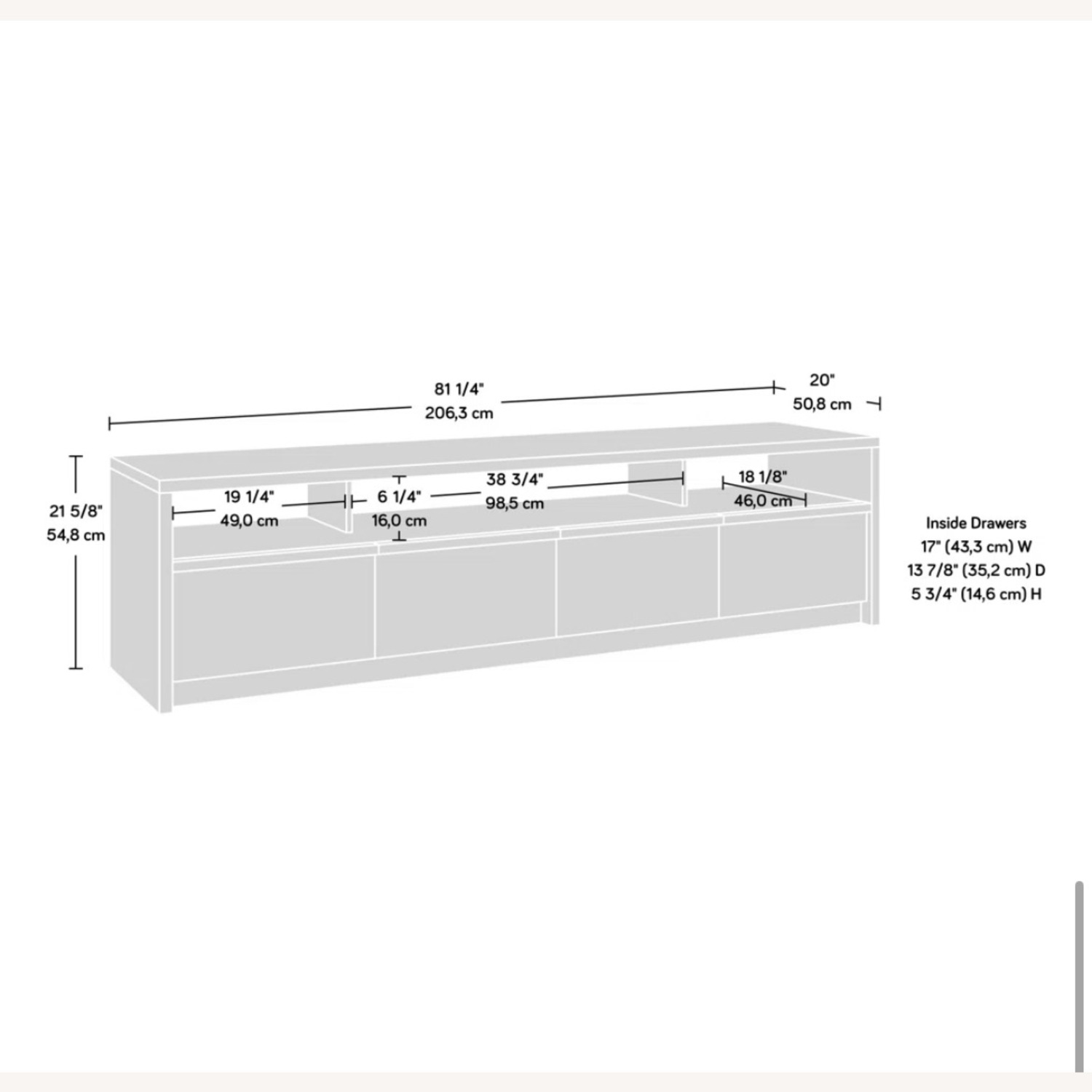 Wayfair Wade Logan Dark Brown Wood Media Storage - image-4