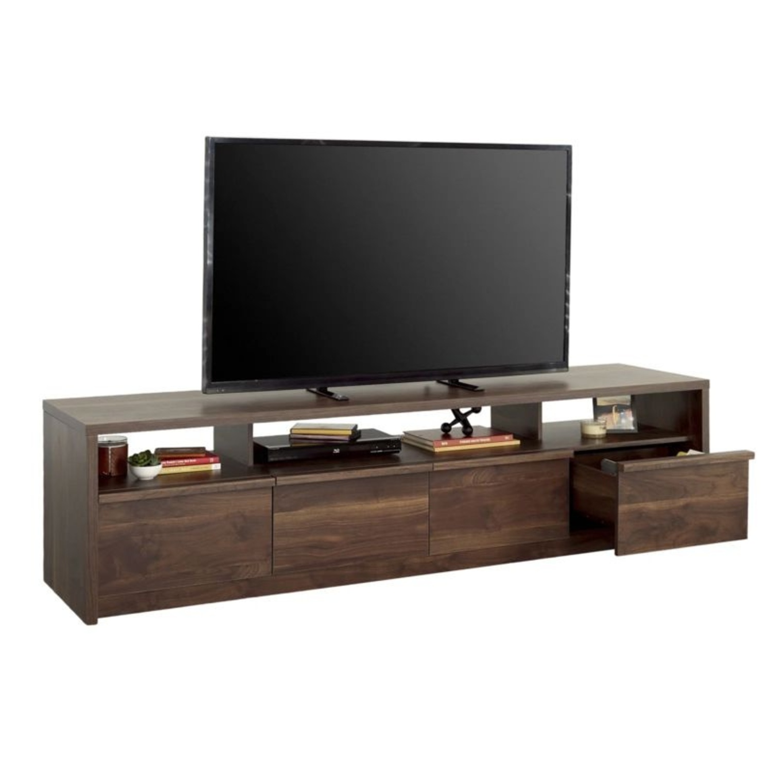 Wayfair Wade Logan Dark Brown Wood Media Storage - image-5