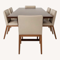 Room & Board Dark Brown Wood Dining Set