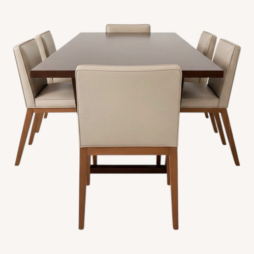 Used Room & Board Dark Brown Wood Dining Set for sale on AptDeco