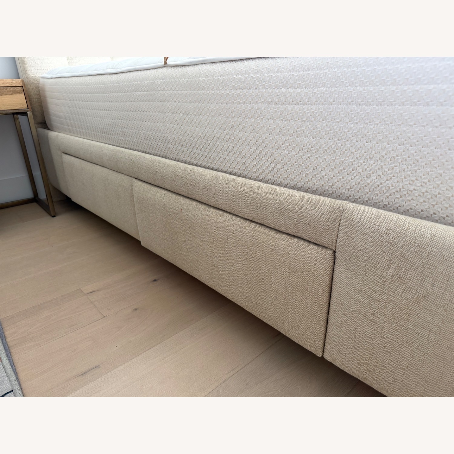 Wayfair Bed With Storage Natural Fabric Queen Bed - image-5