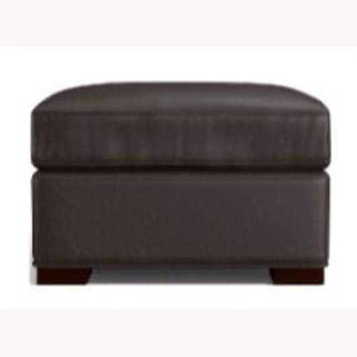 Used Leather Ottoman for sale on AptDeco