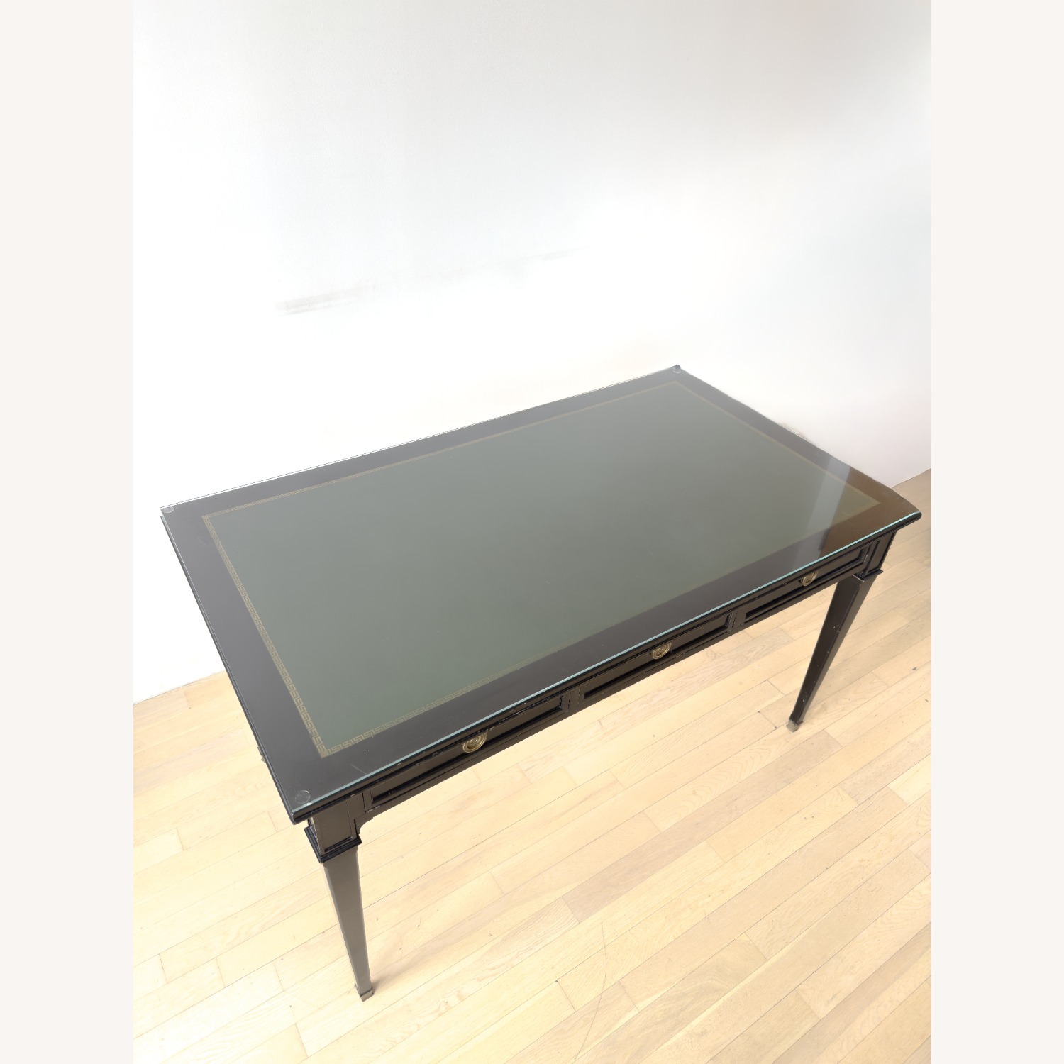 Vintage/Antique Manner Of Jansen Black Wood Desk - image-4