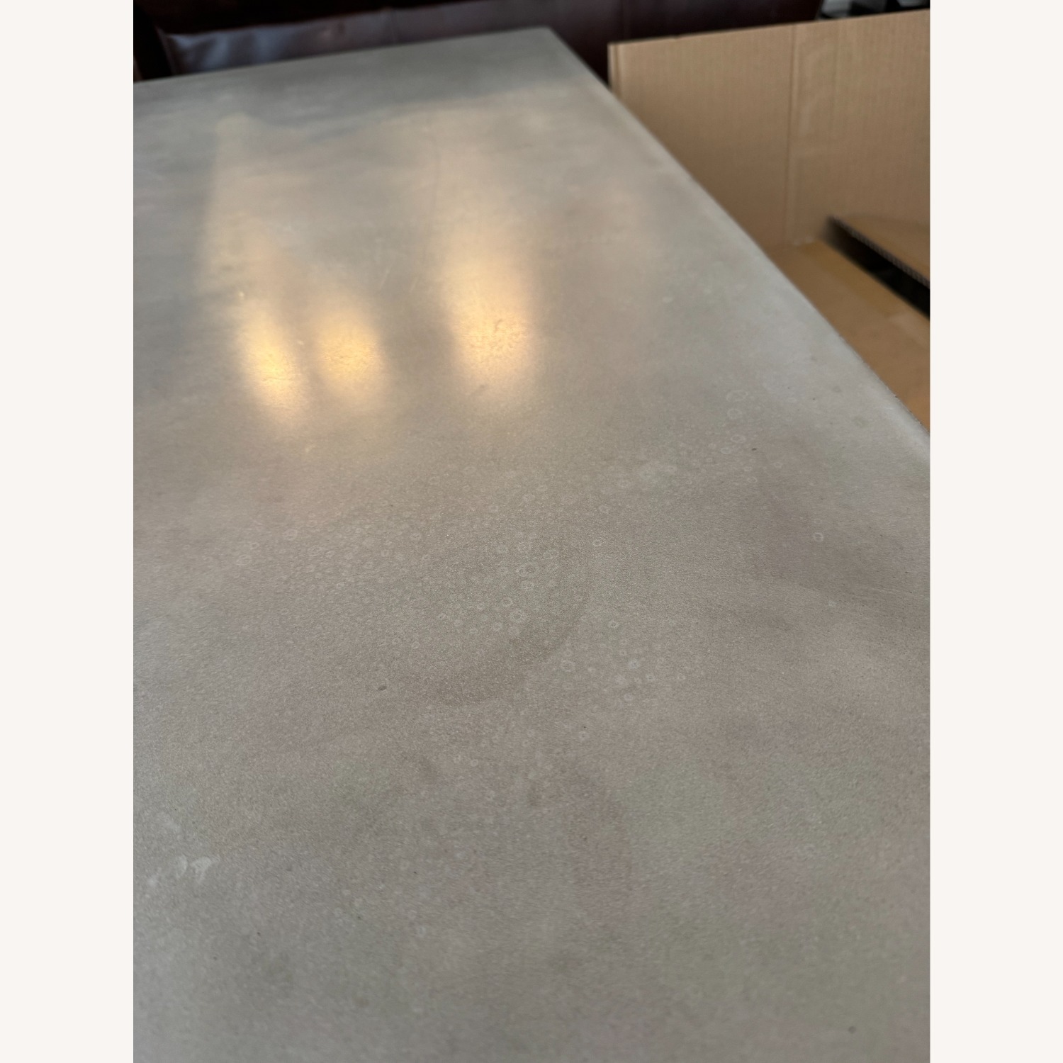 Restoration Hardware Solano Concrete & Teak Plank Rectangular Coffee Table - image-3