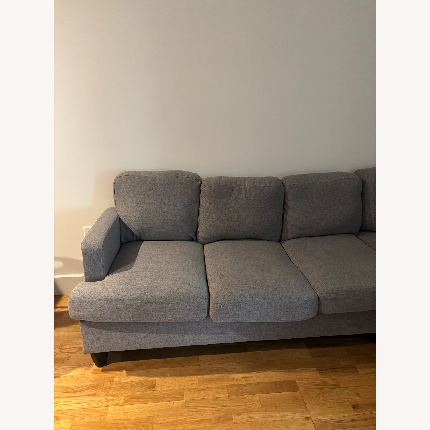 Wade Logan Light Gray Cotton 3+ Piece Sectional - image-3