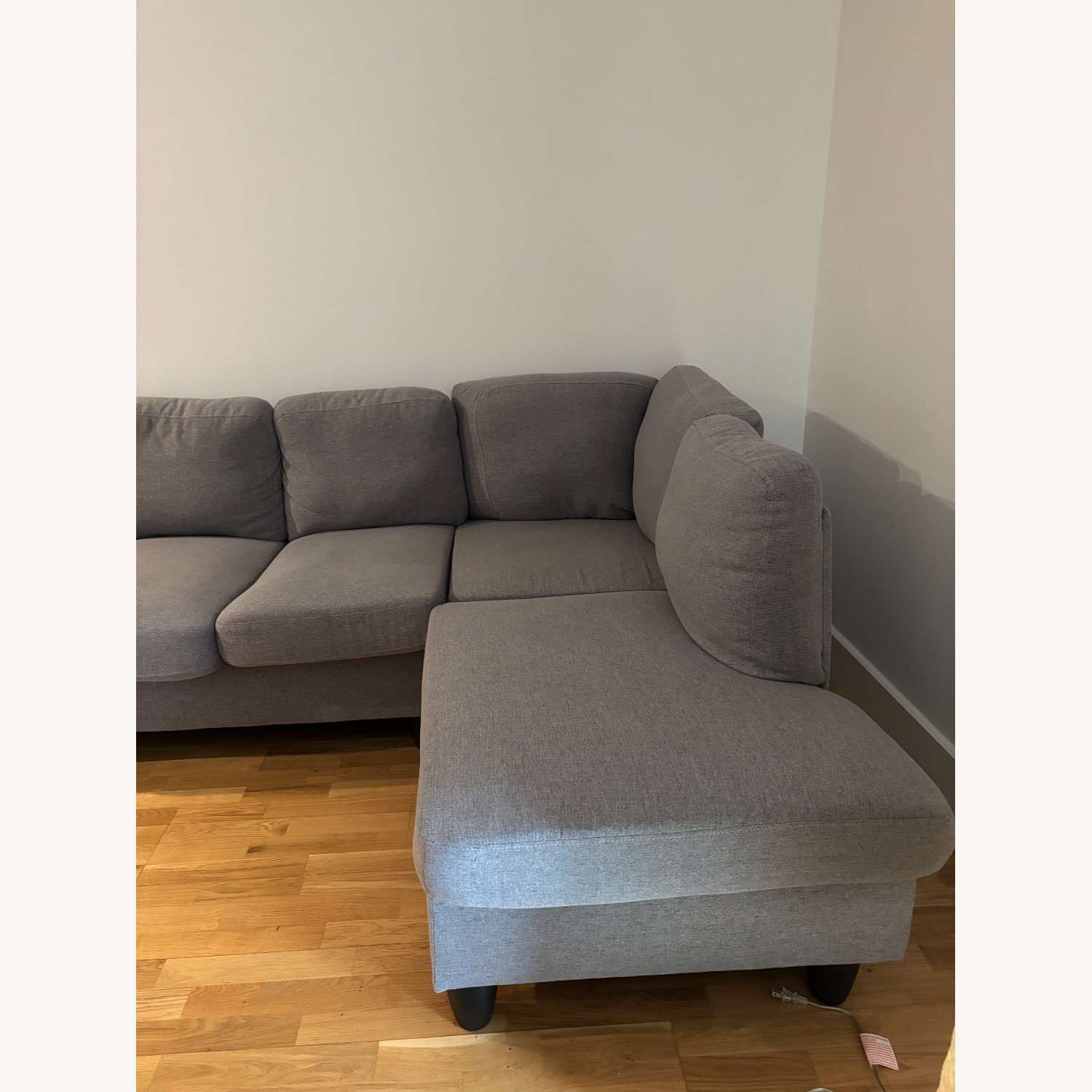 Wade Logan Light Gray Cotton 3+ Piece Sectional - image-2