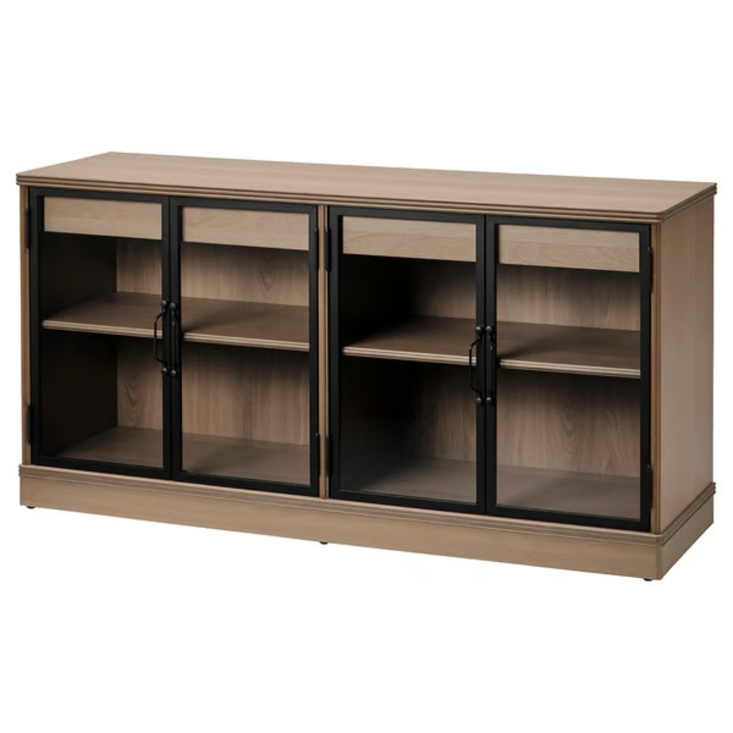 IKEA Lanesund Light Brown Wood Media Storage - image-5