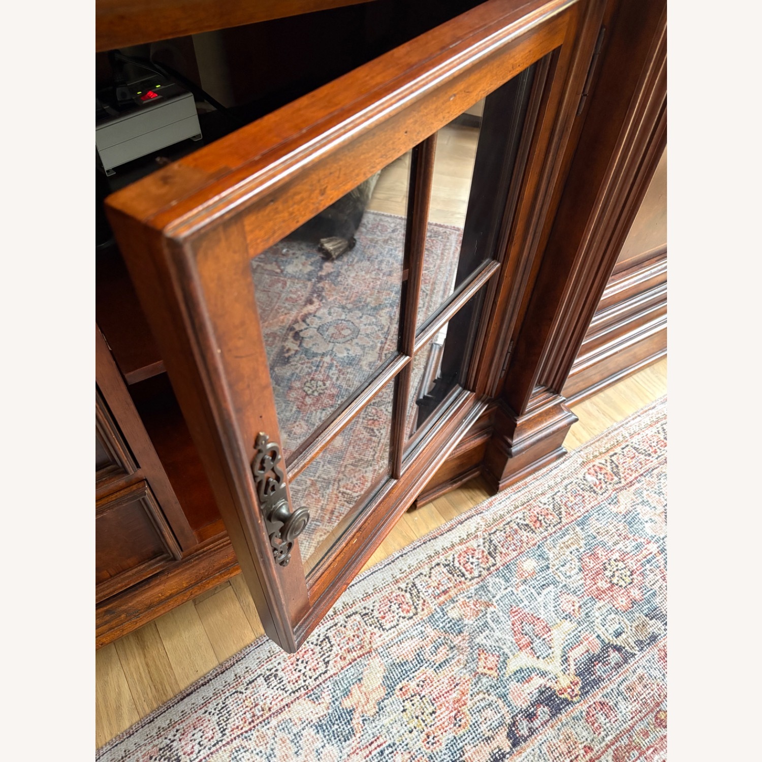 Dark Brown Wood Wall Unit - image-4