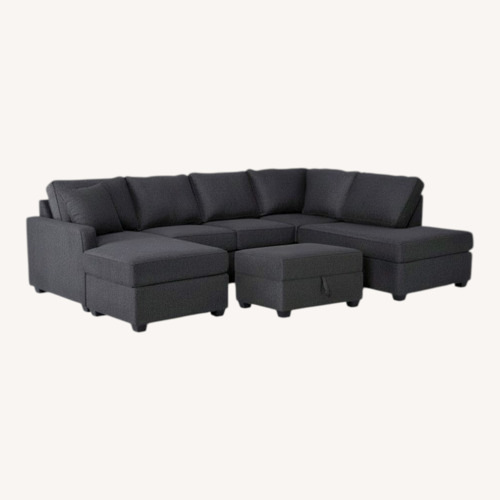Used 2 Piece U-Shaped Sectional & Ottoman for sale on AptDeco