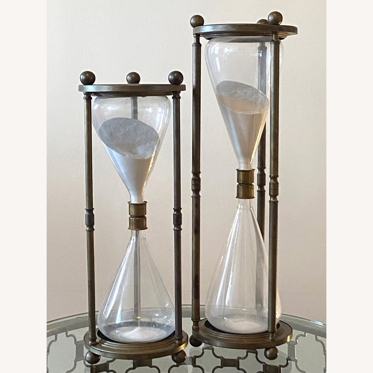 Restoration Hardware Vintage Brass Hourglass - image-2