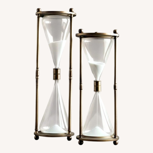 Used Restoration Hardware Vintage Brass Hourglass for sale on AptDeco